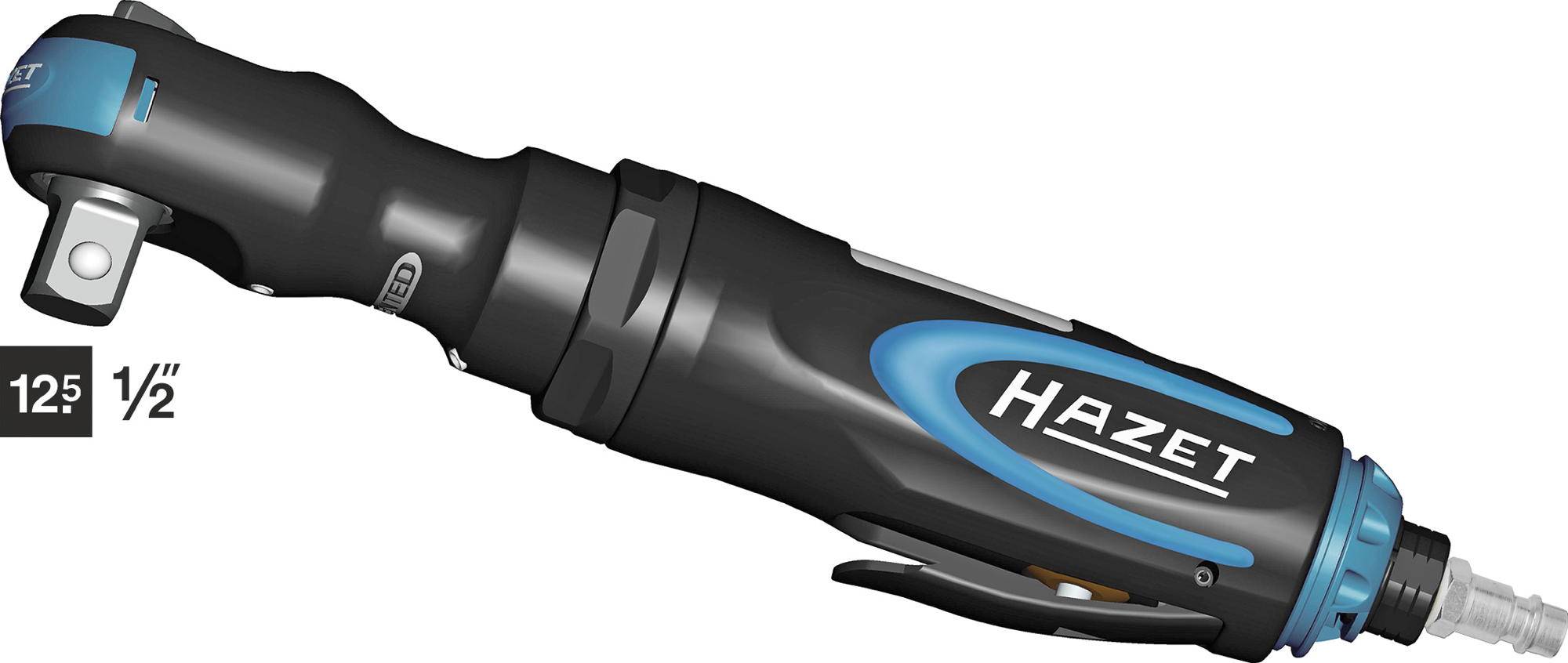 Hazet 9022P-2 Sűrített levegős racsnis hajtókar 1/2 (12,5 mm), külső négylap 6.3 bar
