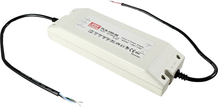 MEAN WELL PLN-100-15 LED meghajtó, LED transzformátor Állandó feszültségű, Állandó áramú 75 W 5 A 11.25 - 15 V/DC PFC-áramkör, Túlterhelés elleni védelem,