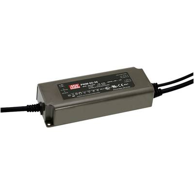 MW Mean Well PWM-90-48 LED transzformátor Állandó feszültségű 90 W 0 - 1.88 A 48 V/DC Dimmelhető, PFC-áramkör, Túlterhel