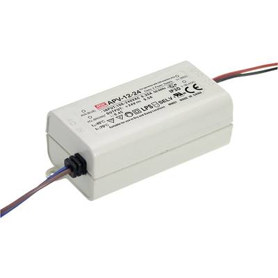 Mean Well APV-12-12 LED transzformátor  Állandó feszültségű 12 W 0 - 1 A 12 V/DC Fényerő-szabályozó nélkül, Túlterhelés 