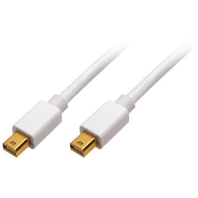 Mini DisplayPort kábel [1x Mini DisplayPort dugó - 1x Mini DisplayPort dugó] 2m, fehér LogiLink CV0048