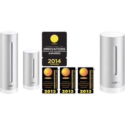 Három okos időjárás-állomás a Netatmótól, amelyeket a CES Innovációs díjával tüntettek ki 2013-ban és 2014-ben.