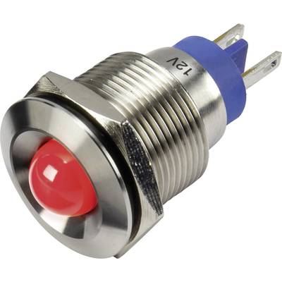 Beépíthető LED-es jelzőlámpa piros 12 V Tru Components GQ19B-D/R/12V/N