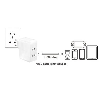 Hálózati USB töltő adapter, 2 USB aljzattal 115-230V/AC max.3400 mA LogiLink PA0094