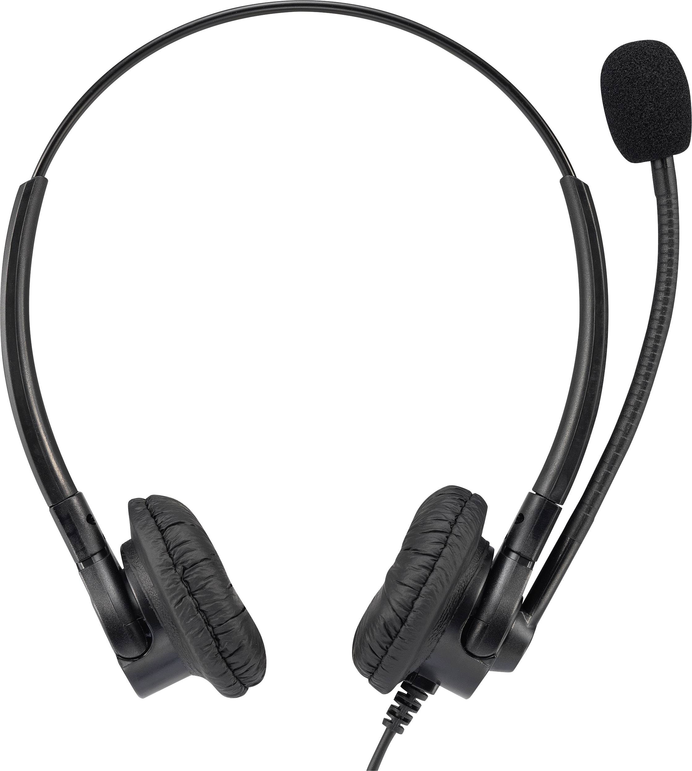 Telefon headset QD (Quick Disconnect) vezetékes, mono, Basetech KJ380