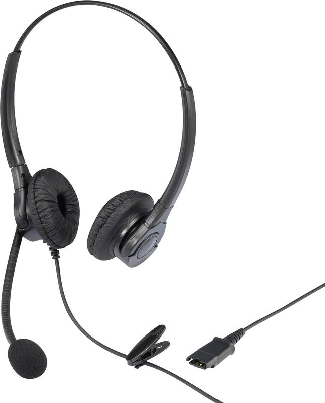 Telefon headset QD (Quick Disconnect) vezetékes, mono, Basetech KJ380