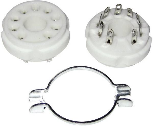 Kerámia magnoval elektroncső foglalat, pólusszám 9