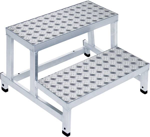 MUNK Günzburger Steigtechnik  50410 Alumínium Lépcső  Munkamagasság (max.): 2.4 m Ezüst 5.3 kg