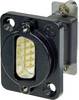 D-SUB adapter, D-SUB dugó 9 pólusú - D-SUB alj 9 pólusú, Neutrik NADB9MF-B