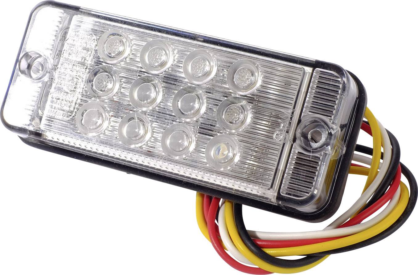 SecoRüt Utánfutó hátsó lámpa Nyitott kábelvégek Irányjelző, Féklámpa, Tolatólámpa balra, jobbra 12 V, 24 V Átlátszó üveg