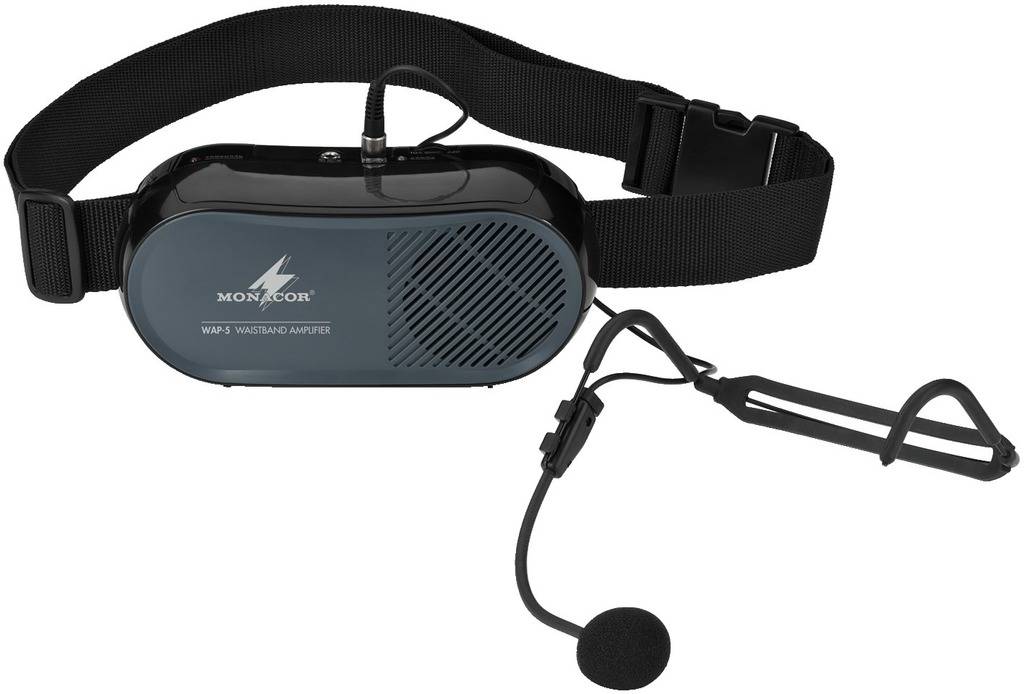 MONACOR WAP-5 Micro-casque Micro Type de transmission (détails):filaire microphone (jack 3,5 mm), microphone (jack 6,3 mm) filaire