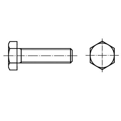 TOOLCRAFT  133786 Hatlap csavarok M8 90 mm Külső hatlap DIN 961   Acél  50 db