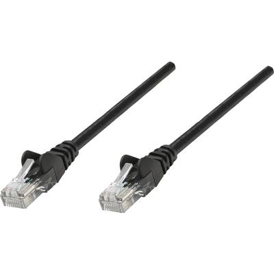 RJ45-ös patch kábel, hálózati LAN kábel CAT 5e U/UTP [1x RJ45 dugó - 1x RJ45 dugó] 5 m Fekete Intellinet