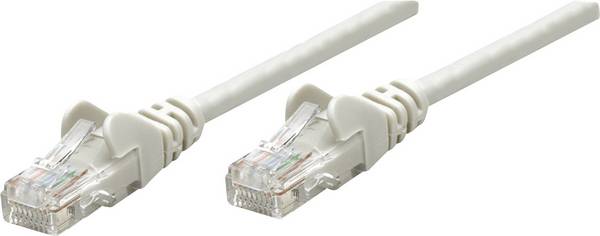 RJ45-ös patch kábel, hálózati LAN kábel CAT 5e U/UTP [1x RJ45 dugó - 1x RJ45 dugó] 20 m Szürke Intellinet