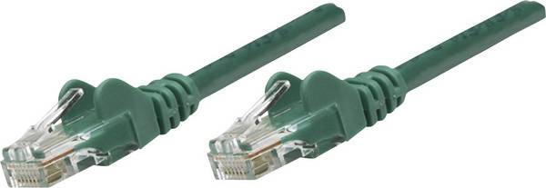RJ45-ös patch kábel, hálózati LAN kábel CAT 6 U/UTP [1x RJ45 dugó - 1x RJ45 dugó] 0.50 m Zöld Intellinet