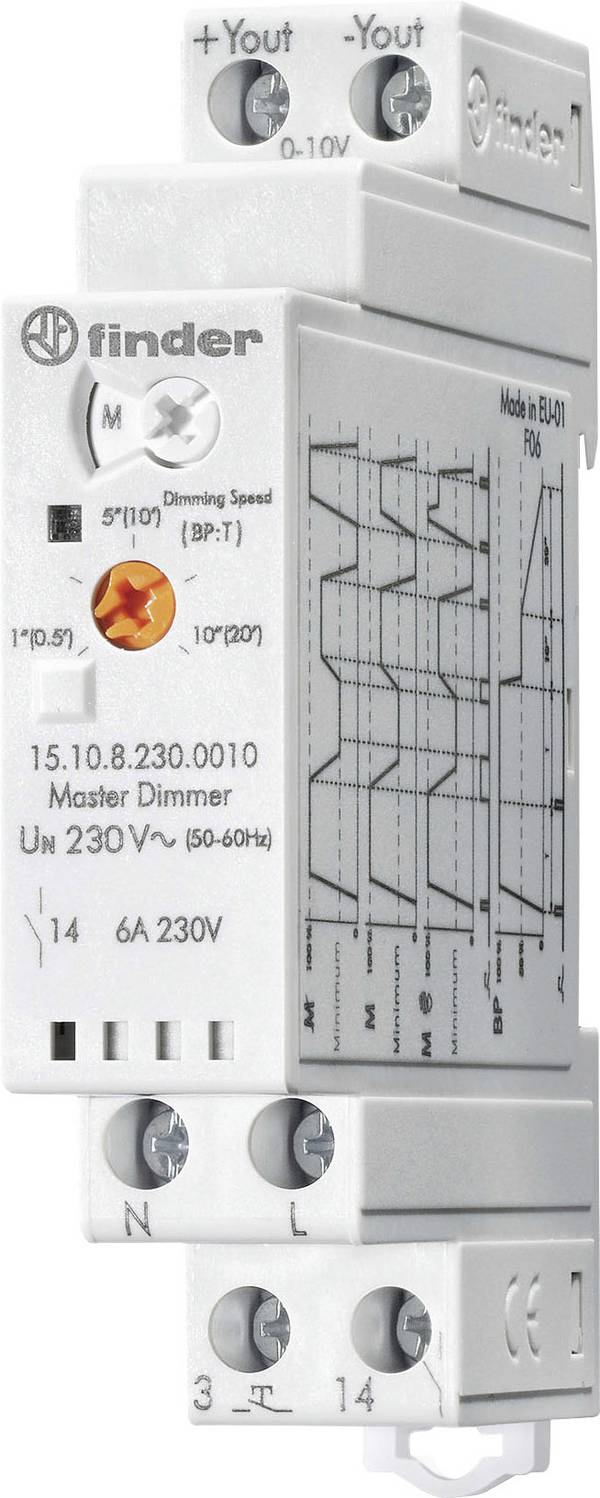 Finder 15.10.8.230.0010 Dimmer kalapsínhez 1 db Üzemi feszültség:230 V/AC