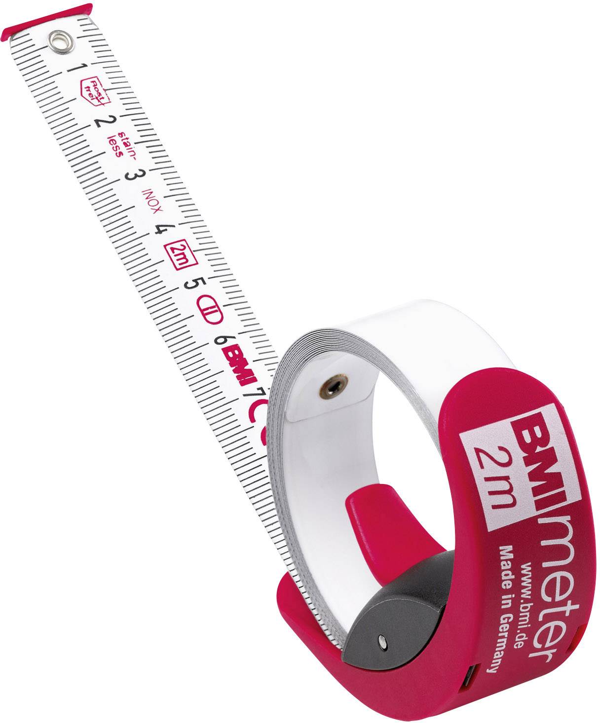 Mérőszalag 2 m Nemesacél BMI BMImeter 429241011