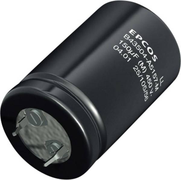 Elektrolit kondenzátor Snap-In 1200 µF 250 V 20 % Ø 30 x 55 mm Epcos B43504B2128M000 320 db