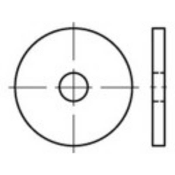 TOOLCRAFT Alátétek DIN 1052 Acél 50 db 135691