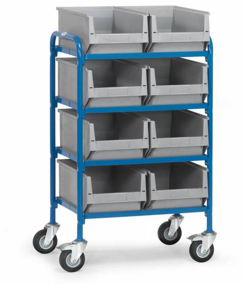 Fetra Hauptartikel 32931 Etagewagen Staal Poedercoating Laadvermogen (max.): 250 kg Stralend blauw (RAL 5007)