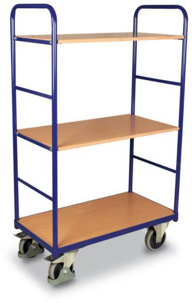 VARIOfit SW-600.211 Univerzális Polcos kocsi Acél Porbevonatos Terhelés (max.): 250 kg Enciánkák (RAL 5010)