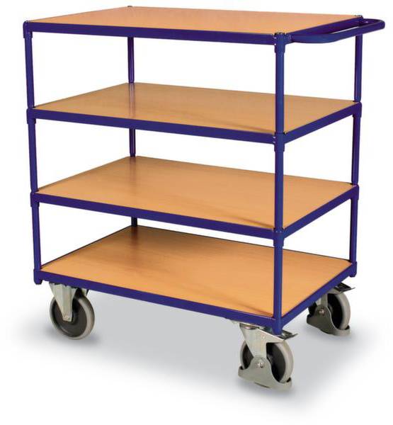 VARIOfit SW-700.700 Zsúrkocsi Acél Porbevonatos Terhelés (max.): 500 kg Enciánkák (RAL 5010)