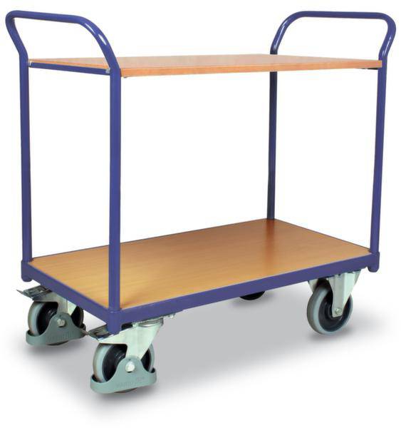 VARIOfit SW-600.502 Polcos kocsi Acél Porbevonatos Terhelés (max.): 200 kg Enciánkák (RAL 5010)