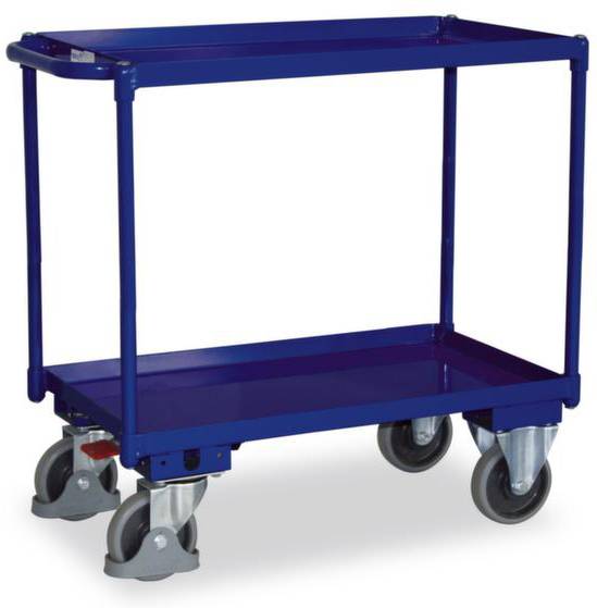 VARIOfit SW-500.510 Zsúrkocsi Acél Porbevonatos Terhelés (max.): 400 kg Enciánkák (RAL 5010)