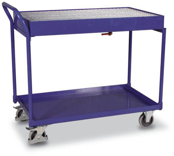 VARIOfit SW-600.505 Zsúrkocsi Acél Porbevonatos Terhelés (max.): 250 kg Enciánkák (RAL 5010)