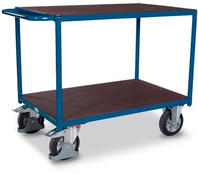 VARIOfit SW-800.511 Zsúrkocsi Acél Porbevonatos Terhelés (max.): 1000 kg Enciánkák (RAL 5010)