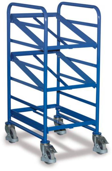 VARIOfit SW-610.100 Polcos kocsi Acél Porbevonatos Terhelés (max.): 200 kg Enciánkák (RAL 5010)