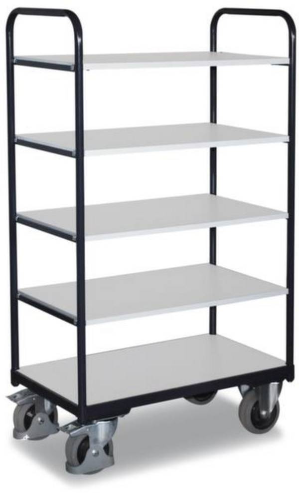 VARIOfit    SW-500.259  ESD  Polcos kocsi    Acél  Porbevonatos  Terhelés (max.): 250 kg  Grafitszürke (RAL 7024)
