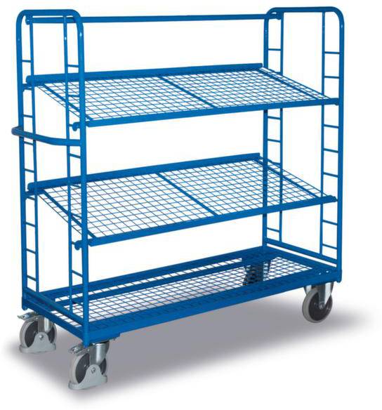 VARIOfit SW-540.225 Polcos kocsi Acél Porbevonatos Terhelés (max.): 250 kg Enciánkák (RAL 5010)