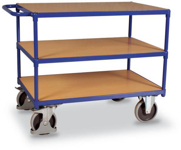 VARIOfit SW-600.512 Zsúrkocsi Acél Porbevonatos Terhelés (max.): 500 kg Enciánkák (RAL 5010)