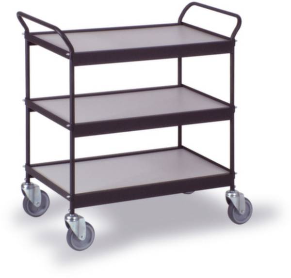 Ebinger    0210S    Polcos kocsi  Rögzítő  Acél  Porbevonatos  Terhelés (max.): 150 kg  Mélyfekete (RAL 9005)