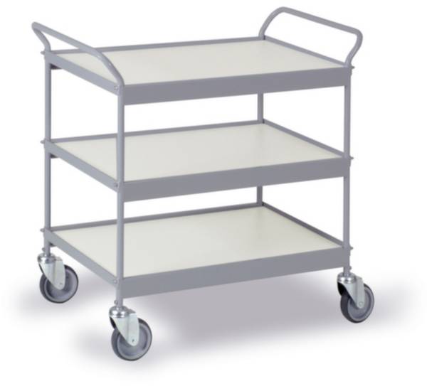 Ebinger    0310G    Polcos kocsi  Rögzítő  Acél  Porbevonatos  Terhelés (max.): 150 kg  Ezüstszürke (RAL 7001)