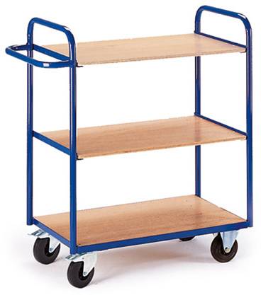 ROLLCART AUG 12 Polcos kocsi Acél Porbevonatos Terhelés (max.): 150 kg Enciánkák (RAL 5010)