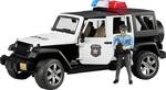 Rendőrségi jármű rendőr figurával, Jeep Wrangler Rubicon Policie, Bruder 02526