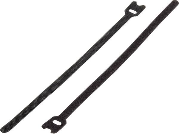 Tépőzáras kábelkötöző bolyhos és horgos fél 200 mm x 7 mm Fekete Basetech 98001c378 1 db