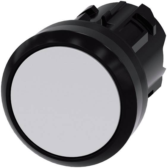 Siemens 3SU10000AB600AA0 3SU1000-0AB60-0AA0 Nyomógomb lapos működtető, Műanyag előlapi gyűrű Gomb Fehér 1 db