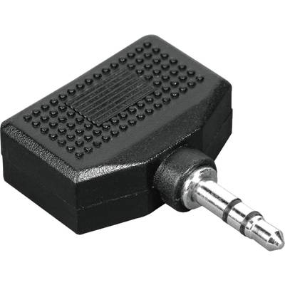 Jack audio átalakító, 1 x Jack dugó 3,5 mm-es - 2x Jack alj 3,5 mm-es, fekete, Hama