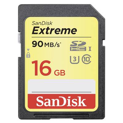 SanDisk Extreme® SDHC kártya 16 GB Class 10, UHS-I, UHS-Class 3 
