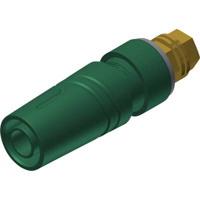 Biztonsági labor alj alj, beépíthető, függőleges, tű átmérő: 4 mm Zöld SKS Hirschmann SAB 2600 G M4 Au 1 db