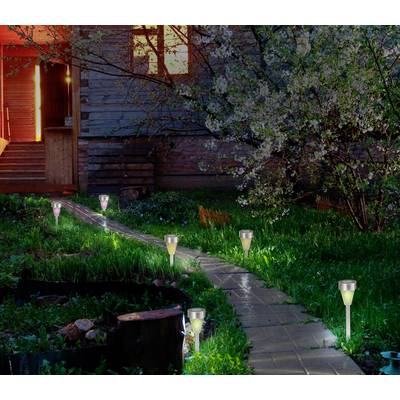 Leszúrható napelemes kerti lámpa készlet, kültéri LED-es dekor lámpa, mozaik, 3 db, Renkforce