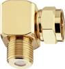 Oehlbach 4406 F hajlított adapter Aranyozott Csatlakozók: F csatlakozódugó, F alj 2 db