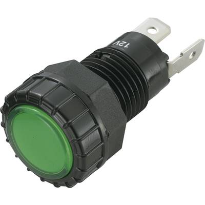 LED jelzőlámpa 12 V/DC, Ø 24 mm, zöld, SCI R9-122L1-01-BGG4