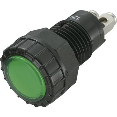 LED jelzőlámpa 12 V/DC, Ø 24 mm, zöld, SCI R9-122L1-06-BGG4