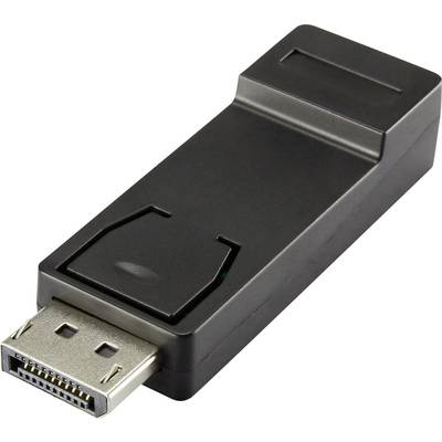 DisplayPort - HDMI átalakító adapter, 1x DisplayPort dugó - 1x HDMI aljzat, fekete, Renkforce