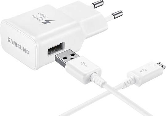 Samsung USB, Micro USB gyári hálózati gyorstöltő 2A-es, fehér színű EP-TA20EWEUGWW/OEM