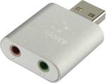 USB headset adapter / külső mini hangkártya, alumínium, Renkforce